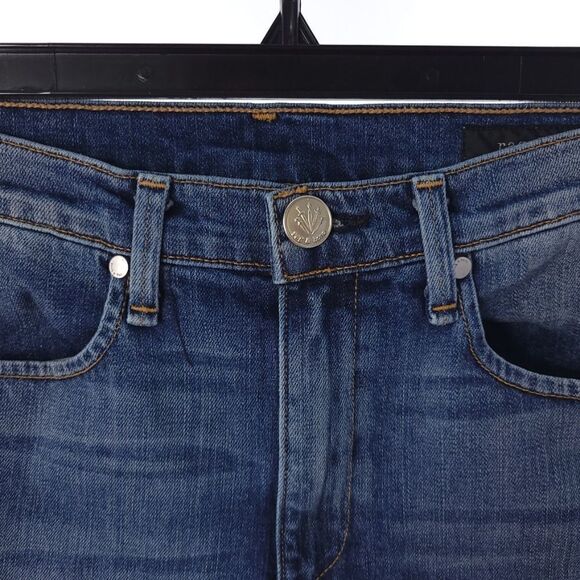 Rag and Bone Ankle Cigarette Womens Size 28 Blue Gold Metallic Dip Hem - Picture 3 of 16